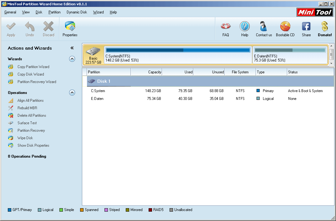 Mini Tool Partition Wizard
