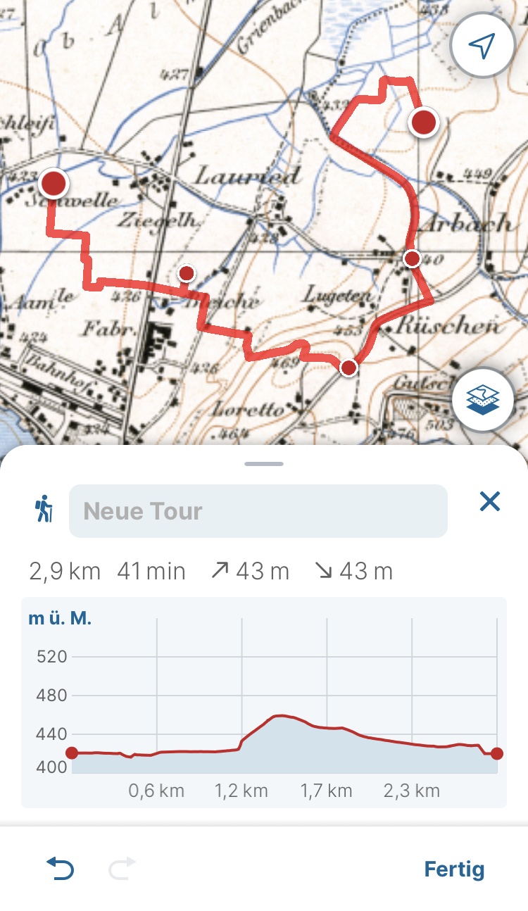 Swisstopo Route